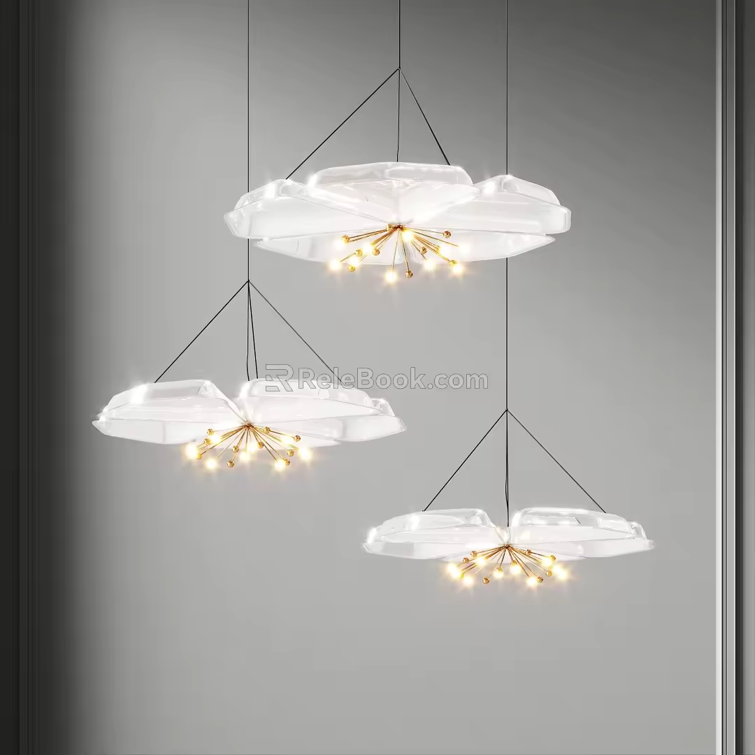 Modern chandelier 3d model