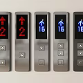 Modern elevator switch elevator button key elevator outgoing call box elevator floor display outgoing call box panel elevator display 3d model