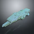 Futuristic 3D Rendered Light Green Spaceship Model With Detailed Sci Fi Structure 3d model