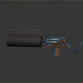 Creative Weapon 3D Gun Model With Wooden Grip And Toilet Paper Roll