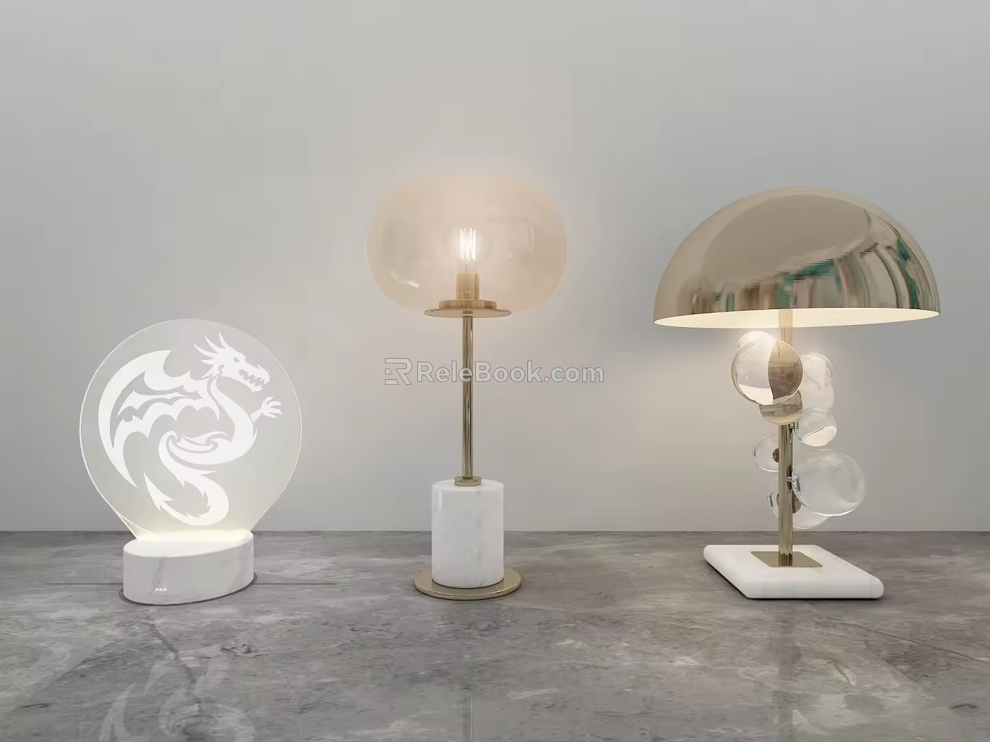 Light Luxury Table Lamp Metal Table Lamp Glass Table Lamp Creative Personalized Table Lamp 3d model