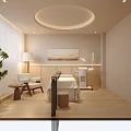 Relaxing Beauty Salon Interior With Comfortable Treatment Bed And Soft Lighting