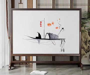 new chinese style screen 3d model