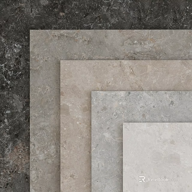 Natural Stone Components Featuring Various Colors And Natural Textures For Decoration 3d model 