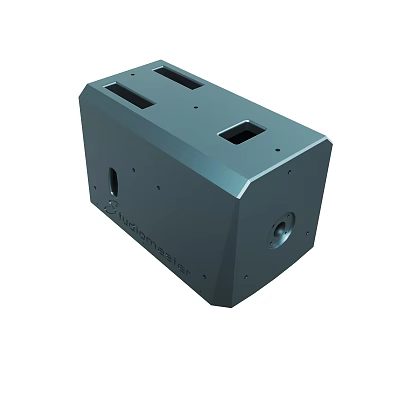 Durable Industrial Gray Metal Equipment Enclosure With Holes And Ports 3d model