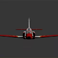 Red And Silver Jet Airplane Model With Flame Design And Detailed Features 3d model