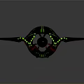 Astronautical Mechanical Structure For Space Exploration With Green Glowing Elements And Spherical Core