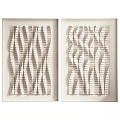 Modern White 3D Striped Wall Decor Artwork For Home Decoration