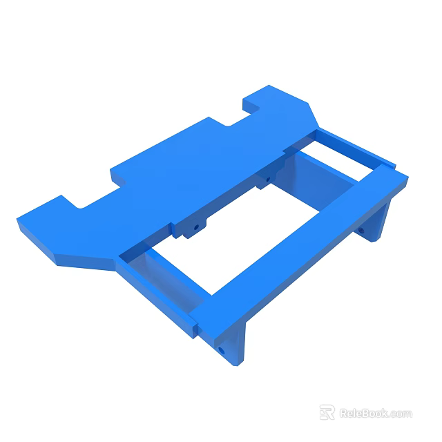 Blue Hardware Tool Bracket With Durable Metal Frame And Practical Design 3d model 