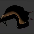 Black Copper Brown Helmet With Unique Design And Metal Accents
