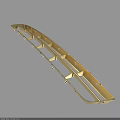 Golden Metal Automotive Trim Strip With Holes And Mounting Brackets