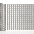 Stylish White Grid Pattern Room Divider For Modern Interior Space Decoration 3d model