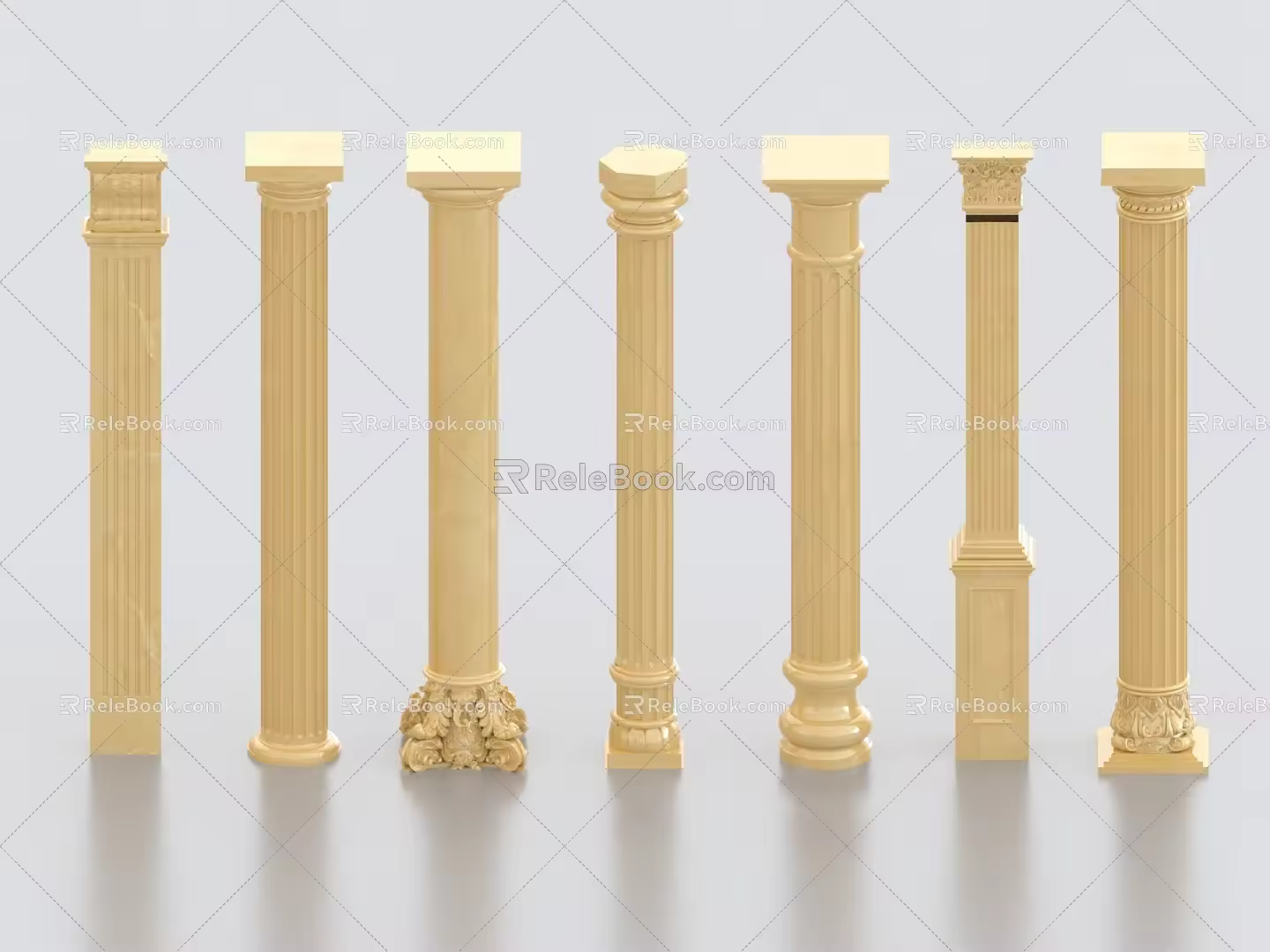 Roman Column Stone Carved Column Stone Column Garden Stone Column Marble Column Column Classical Column 3d model