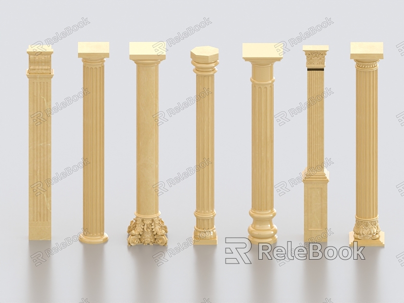 Roman Column Stone Carved Column Stone Column Garden Stone Column Marble Column Column Classical Column model