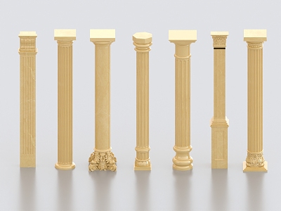 Roman Column Stone Carved Column Stone Column Garden Stone Column Marble Column Classical Column model