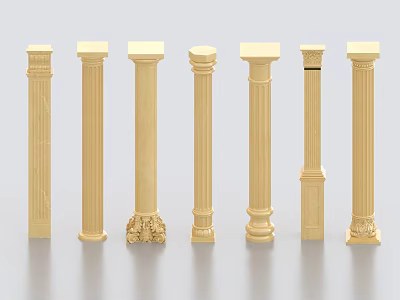 Roman Column Stone Carved Column Stone Column Garden Stone Column Marble Column Classical Column 3d model