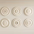 Gypsum lamp panel carved lamp panel chandelier base round lamp panel gypsum component 3d model