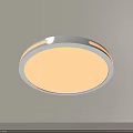 Modern Minimalist Round Ceiling Light With White Frame And Soft Glow 3d model