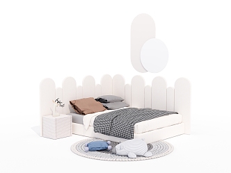 Modern Children's Bed Simple Children's Bed 3d model