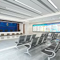 Modern Public Service Hall With Bright Interior Waiting Area Seats And Reception Desk