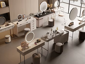 Modern Dresser Cosmetics 3d model
