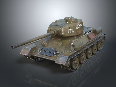 Military Tank Featuring Camouflage Paint Turret Cannon Barrel Tracks And Metal Texture 3d model