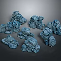 Natural Blue Stacked Stone Materials For Decorative Landscaping And Garden Design