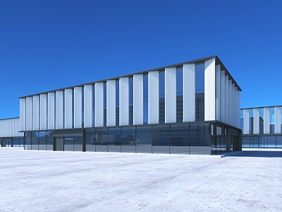 Modern Factory Office Industrial Park 3d model