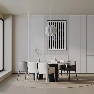 Modern dining table 3d model