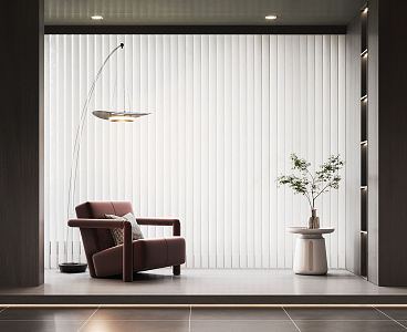 Modern venetian blinds dream curtain 3d model