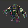 Mech Warrior Mech Soldier Machine Battlearm Mechanical Battlearm Machine Fighter Robot 3d model