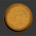Open Golden Storage Box With Carved Patterns And Removable Lid