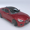 Red Two Door Sports Coupe With Black Roof And Modern Sporty Exterior Design