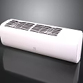 Modern White Wall Mounted Air Conditioner Unit With Grille And Sleek Design