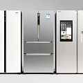 Modern Stainless Steel Refrigerators With Side By Side French Door And Water Dispenser Features