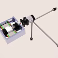 Open Toolbox With Various Hardware Tools And Telescopic Tool Arm Beside