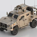 Durable Sand Colored Armored Utility Vehicle With Roof Equipment And Off Road Tires