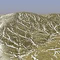 Golden Square 3D Terrain Model With Mountain Like Landscape And Detailed Texture