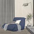 Modern Ligne Roset Lazy Sofa 3d model