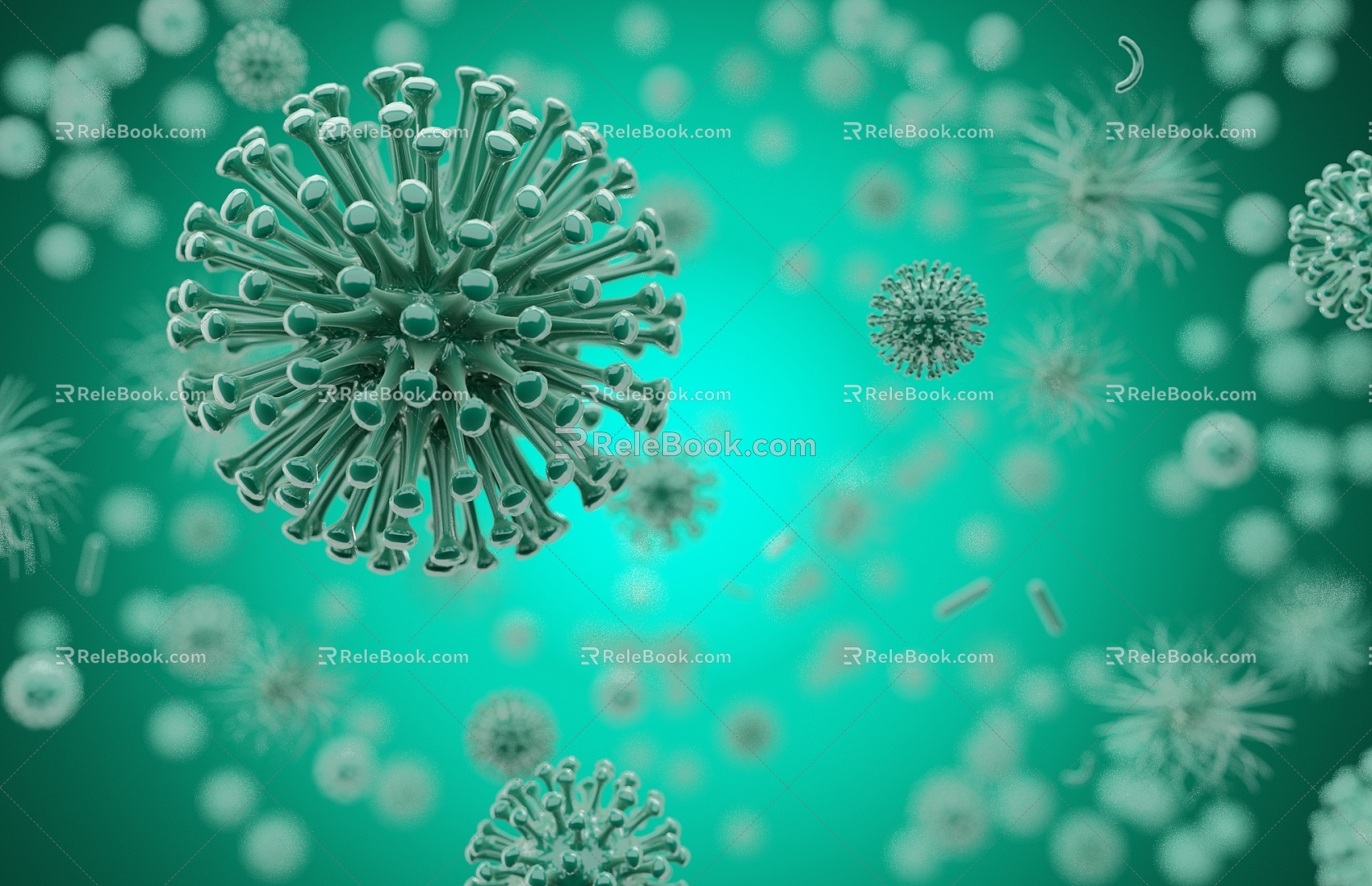 Modern virus 3d model