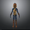 3D Rendered Mechanical Character With Blue Orange Armor Helmet And Limb Structure Design