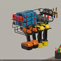 Wall Mounted Tool Organizer With Power Drills Screwdrivers And Pliers Storage