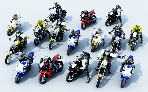 Modern Motorcycle 3d model