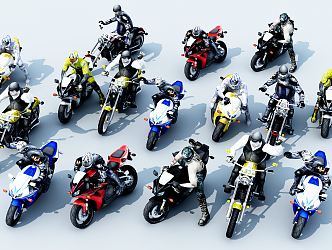 Modern Motorcycle 3d model