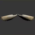 White And Gold Feather Wings Decorative Ornament For Home Living Spaces