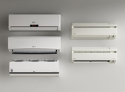 modern air conditioner wall-mounted air conditioner 3d model