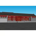 Chinese-style ancient public buildings 3d model