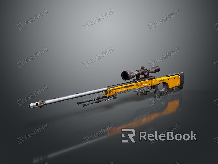 Sniper rifle sight sniper rifle sci-fi sniper rifle semi-automatic rifle combat rifle model