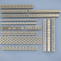 Intricate Carved Ornamental Strips with Various Traditional and Geometric Patterns for Decor