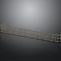 White Modern Fence Structure With Rails And Posts For Outdoor Garden